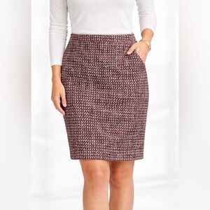 LOFT Outlet‎ Vibrant Tweed Pencil Skirt Size 4 Petite